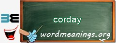 WordMeaning blackboard for corday